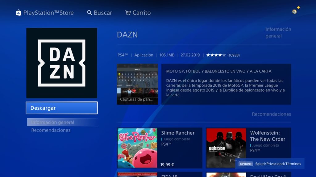 DAZN PS4