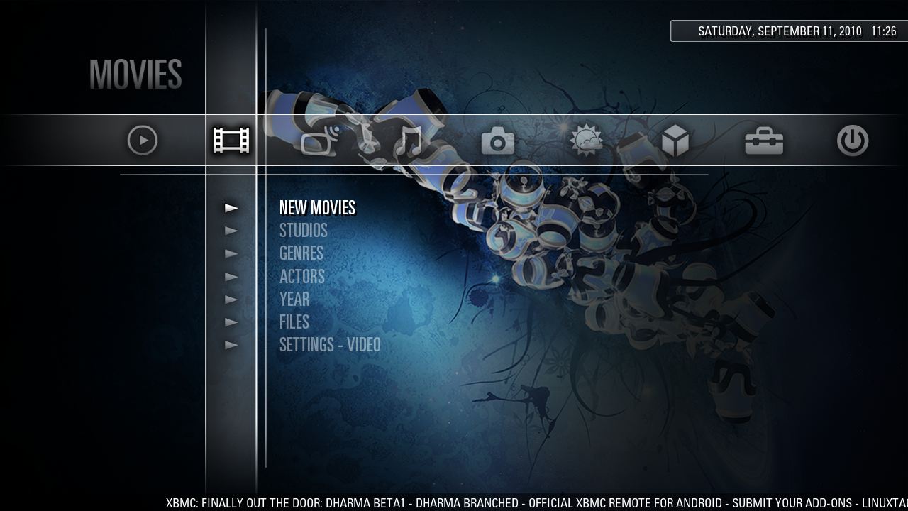 Menu Cross Media Bar XMB