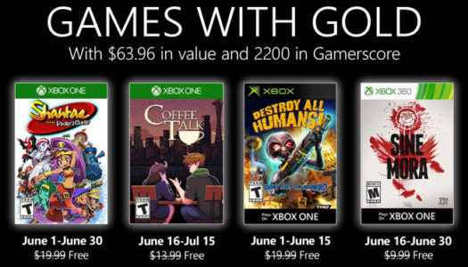 Microsoft anuncia los Games with Gold del mes de junio