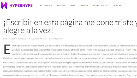 ¡Escribir en esta página me pone triste y alegre a la vez!