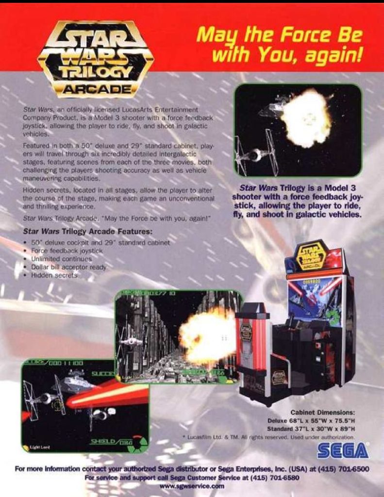 Star Was Trilogy Arcade Flyer