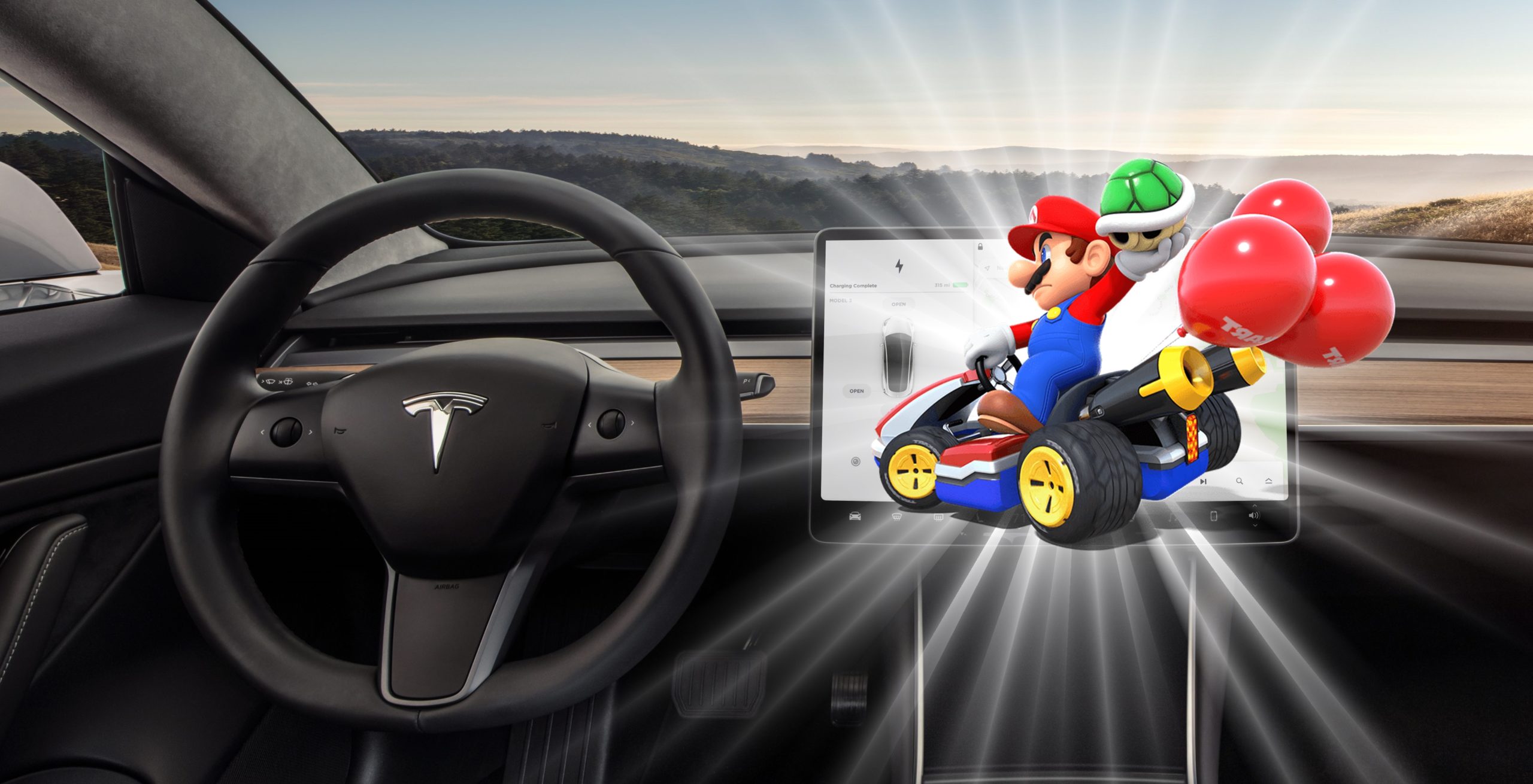 Nintendo y Tesla aúnan fuerzas en Mario Tesla Tour y Wariopilot