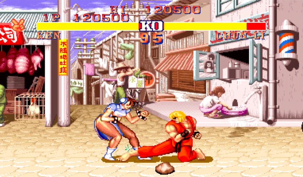 street fighter patada baja