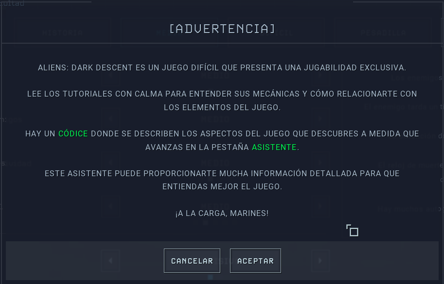 aliens dark descent aviso